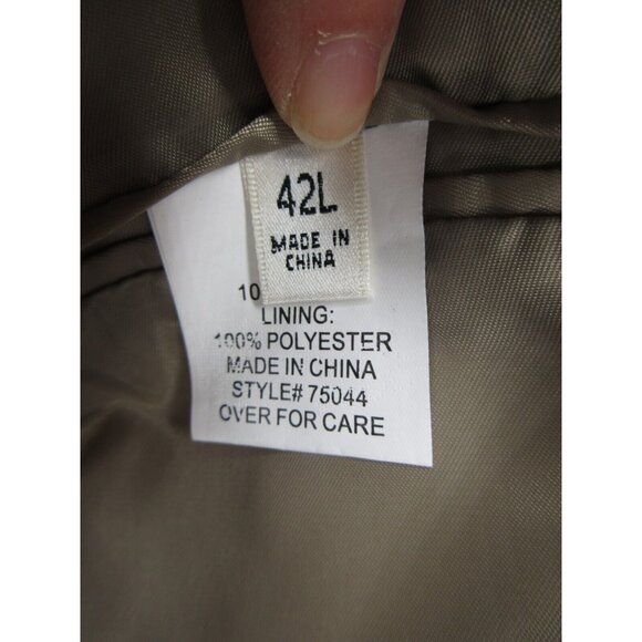 Travel Smith Sport Coat 42 Long Blazer Houndstooth Windowpane Wool - Picture 11 of 13